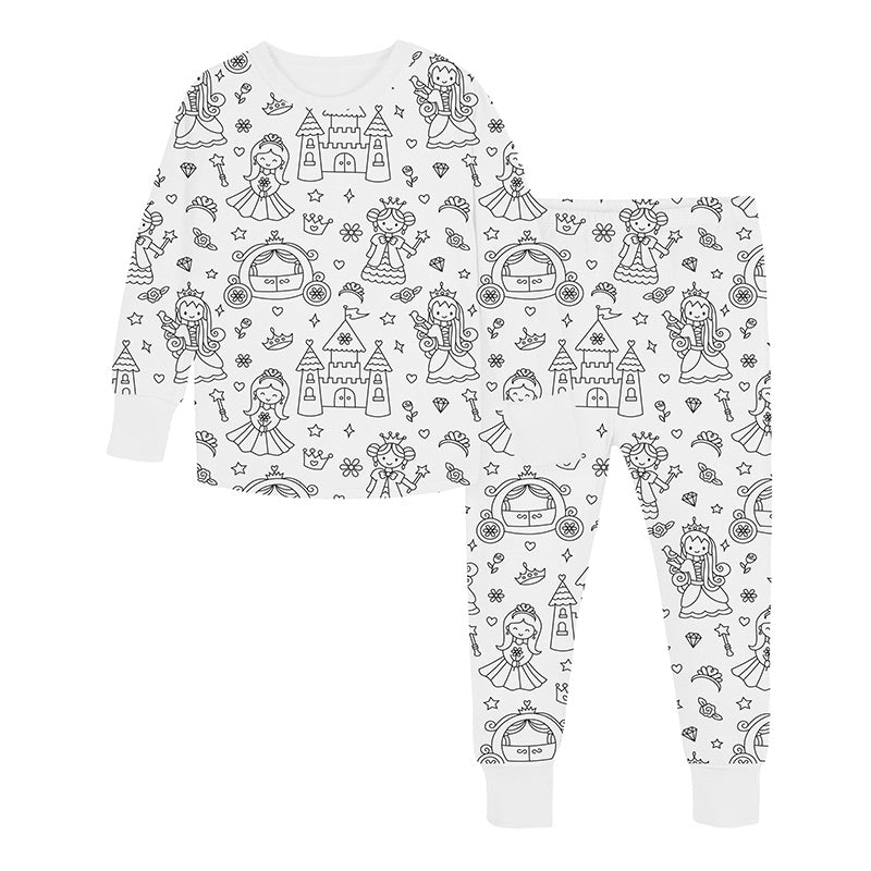 ✨ DIY-Cartoon-Pyjamas für Kinder – waschbarer Stoff für kreativen Spaß 🎨👧