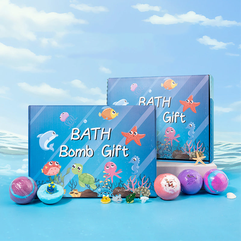 50 % Rabatt im Frühjahr-12-teiliges Badebomben-Geschenkset für Kinder