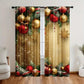 🎅Weihnachtsangebot 🎄Weihnachtliche Fenstergardinen, 2-teiliges Set für Ihre Heimdekoration
