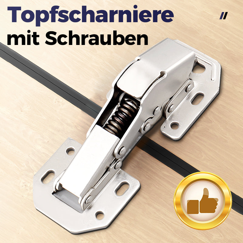 4er Set Topfscharniere mit Schrauben
