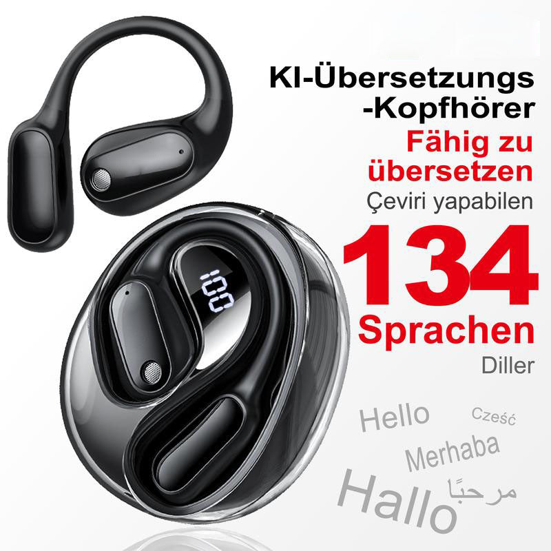 Frühlings-Sonderangebot: 40 % Rabatt-Ki Übersetzungs-Kopfhörer – Echtzeit-Übersetzung in 134 Sprachen mit App, Bluetooth 6.0, Kabellose Earbuds für Musik & Anrufe, IPX5 Wasserdicht, Lange Akkulaufzeit