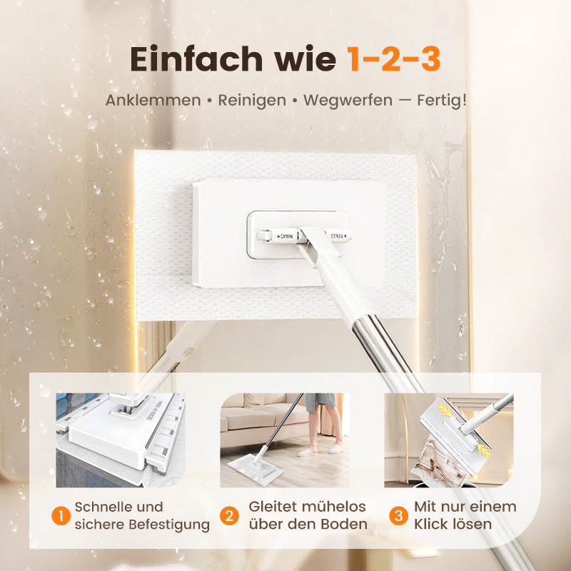 🧹✨ Einweg-Staubmopp mit 4 wiederverwendbaren Bezügen – Praktisch und effektiv 💥🌟