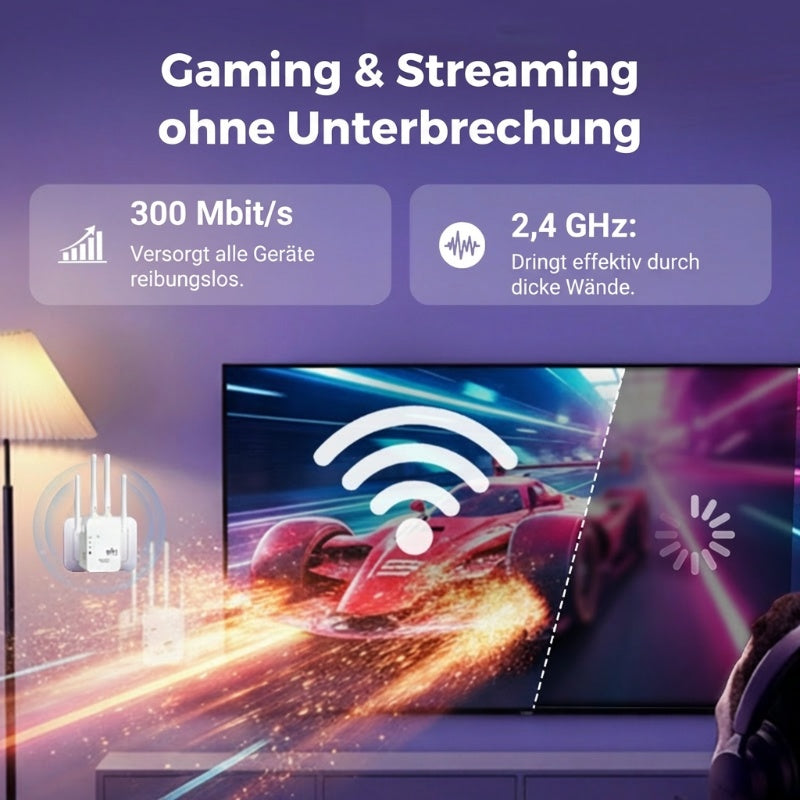 WLAN-Verstärker – 1200 Mbit/s, Dualband (5 GHz / 2,4 GHz) 📶 Maximale Signalverstärkung – stabile Verbindung im ganzen Haus!