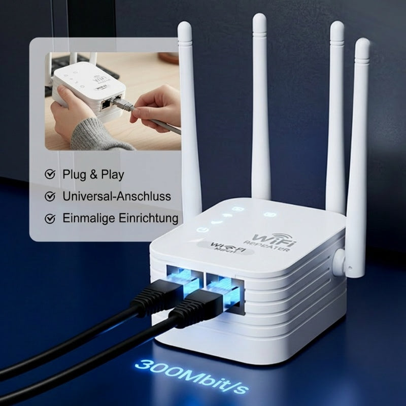 WLAN-Verstärker – 1200 Mbit/s, Dualband (5 GHz / 2,4 GHz) 📶 Maximale Signalverstärkung – stabile Verbindung im ganzen Haus!