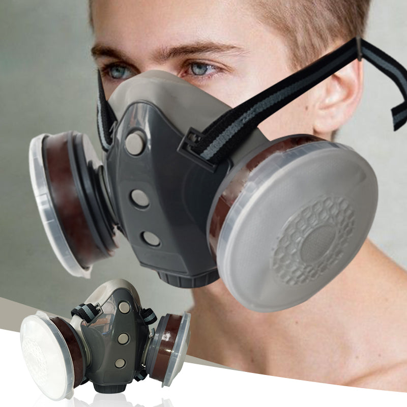 💎 40% RABATT! ⛑️ Aktivkohle-Anti-Staub-Doppeltank-Gasmaske – Doppelfilter, Gas- & Partikelschutz, inkl. Schutzbrille 🔥