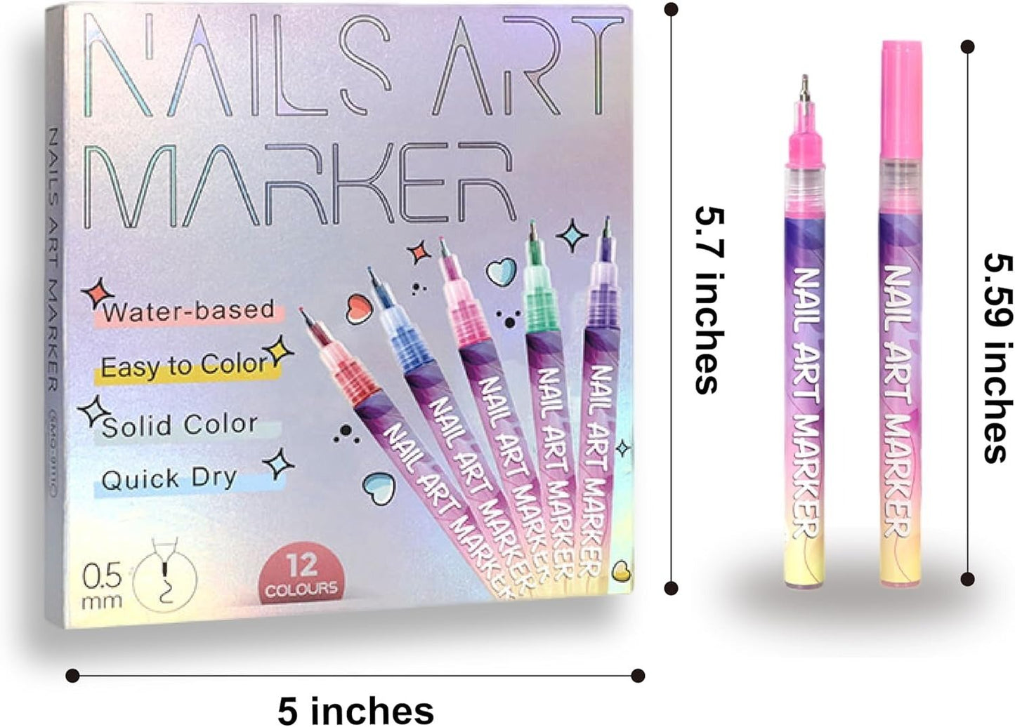 🎁50 % Rabatt im Frühling⏳12 Farben Nagelkunst-Stifte Set🎨💅
