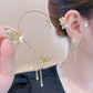 💕Schlichte Ohrclips mit Schmetterlings- und Blumenmotiv & Quasten – Elegant & bequem, ohne Ohrloch 🌸🦋