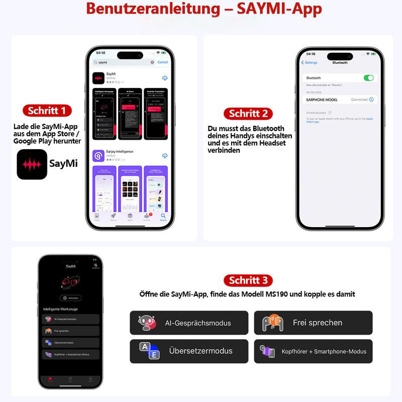 Frühlings-Sonderangebot: 40 % Rabatt-Ki Übersetzungs-Kopfhörer – Echtzeit-Übersetzung in 134 Sprachen mit App, Bluetooth 6.0, Kabellose Earbuds für Musik & Anrufe, IPX5 Wasserdicht, Lange Akkulaufzeit