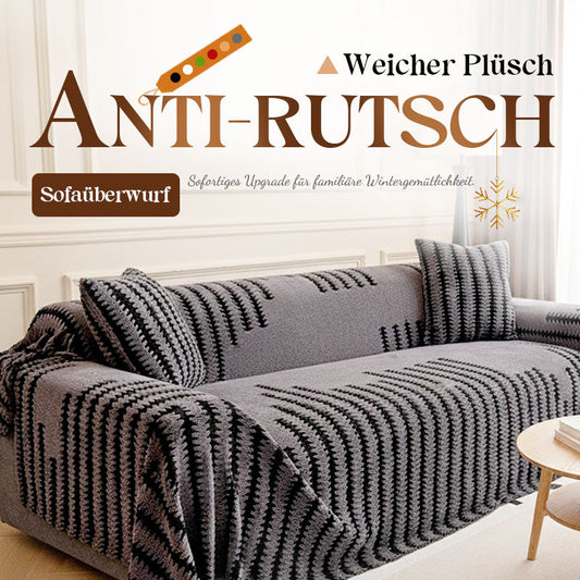 🛋️ Frühlingsausverkauf – 50 % Rabatt✨ Plüsch Sofaüberwurf - Extra Dicke & Rutschfeste Decke mit Elastischen Kanten für  Våren und Herbst