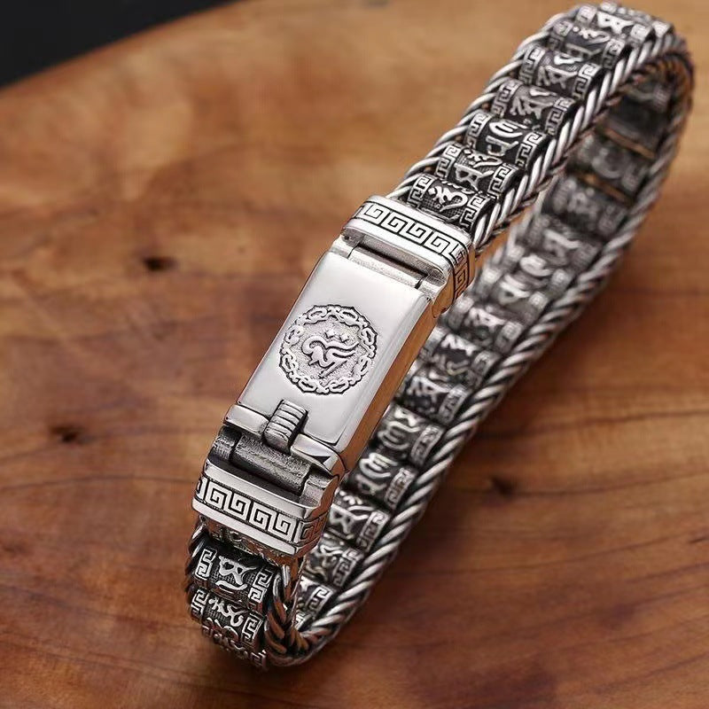 📢📢50 % Rabatt!! ⏰💎 Tibetisches Gebetsmühlen-Armband – 925er Sterlingsilber, Glücksbringer & Valentinstagsgeschenk