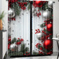 🎅Weihnachtsangebot 🎄Weihnachtliche Fenstergardinen, 2-teiliges Set für Ihre Heimdekoration