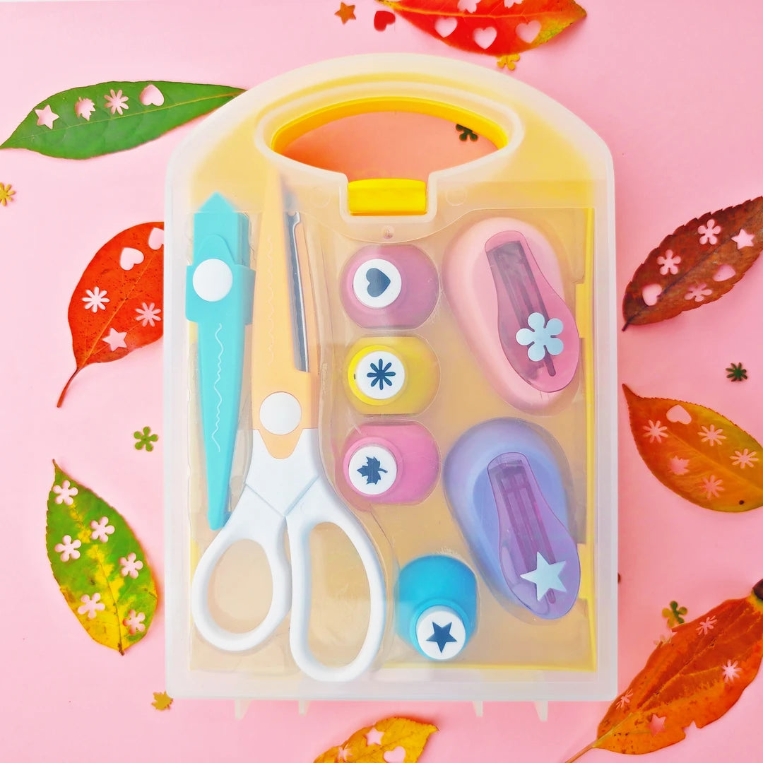 🎨 40% RABATT! ✂️ Kreatives Bastelset mit Locher für Kinder – Sicher, Pädagogisch & Stundenlanger Kreativspaß 🧒