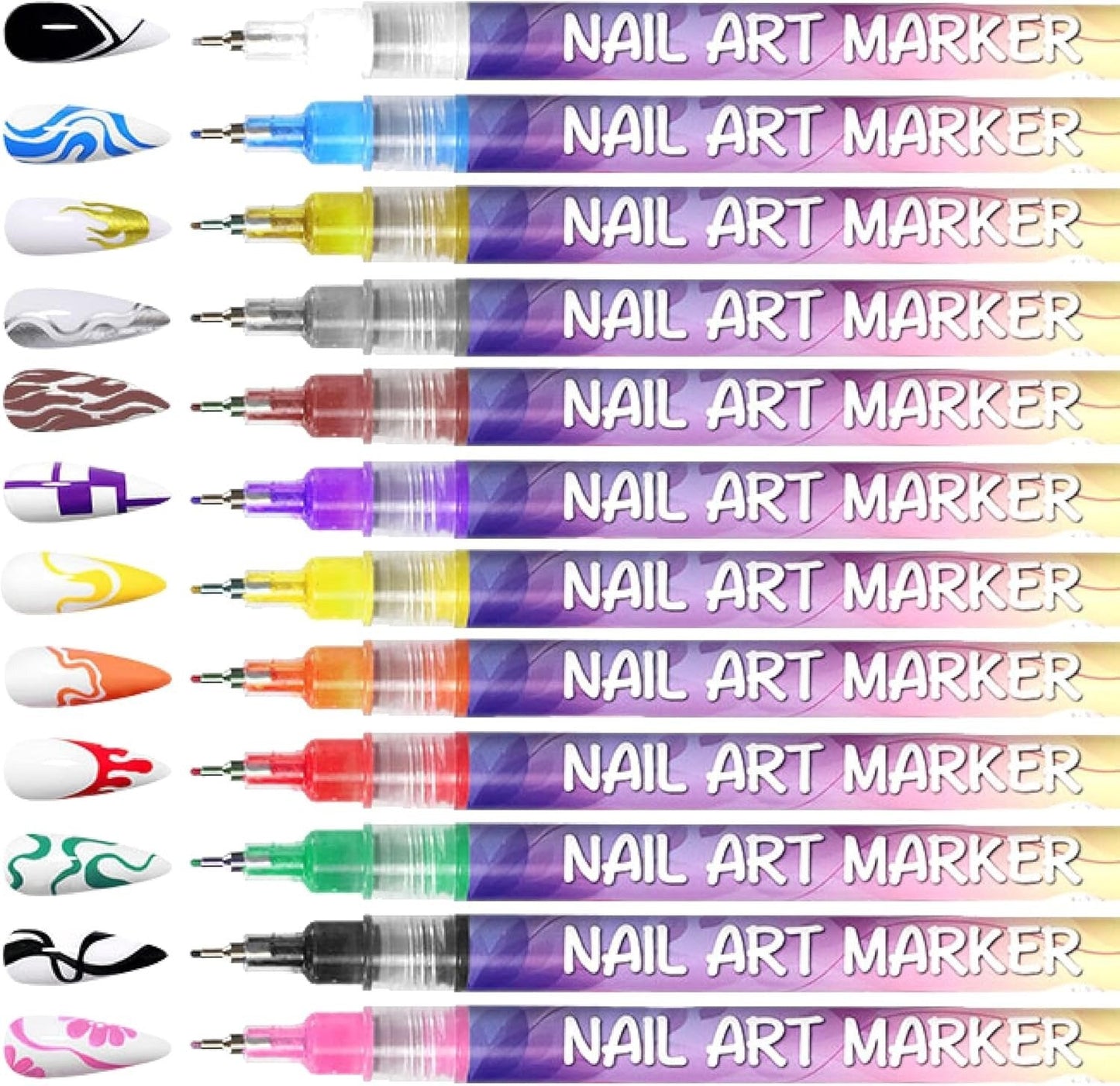 🎁50 % Rabatt im Frühling⏳12 Farben Nagelkunst-Stifte Set🎨💅