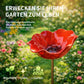🌼 Handgefertigter Metall Blumen-Gartenstecker 🐦 Vogeltränke & Insekten-Trinkstelle, Wetterfest Gartendekoration für Beet, Wege & Außenbereich, Einzigartiges Deko Geschenk