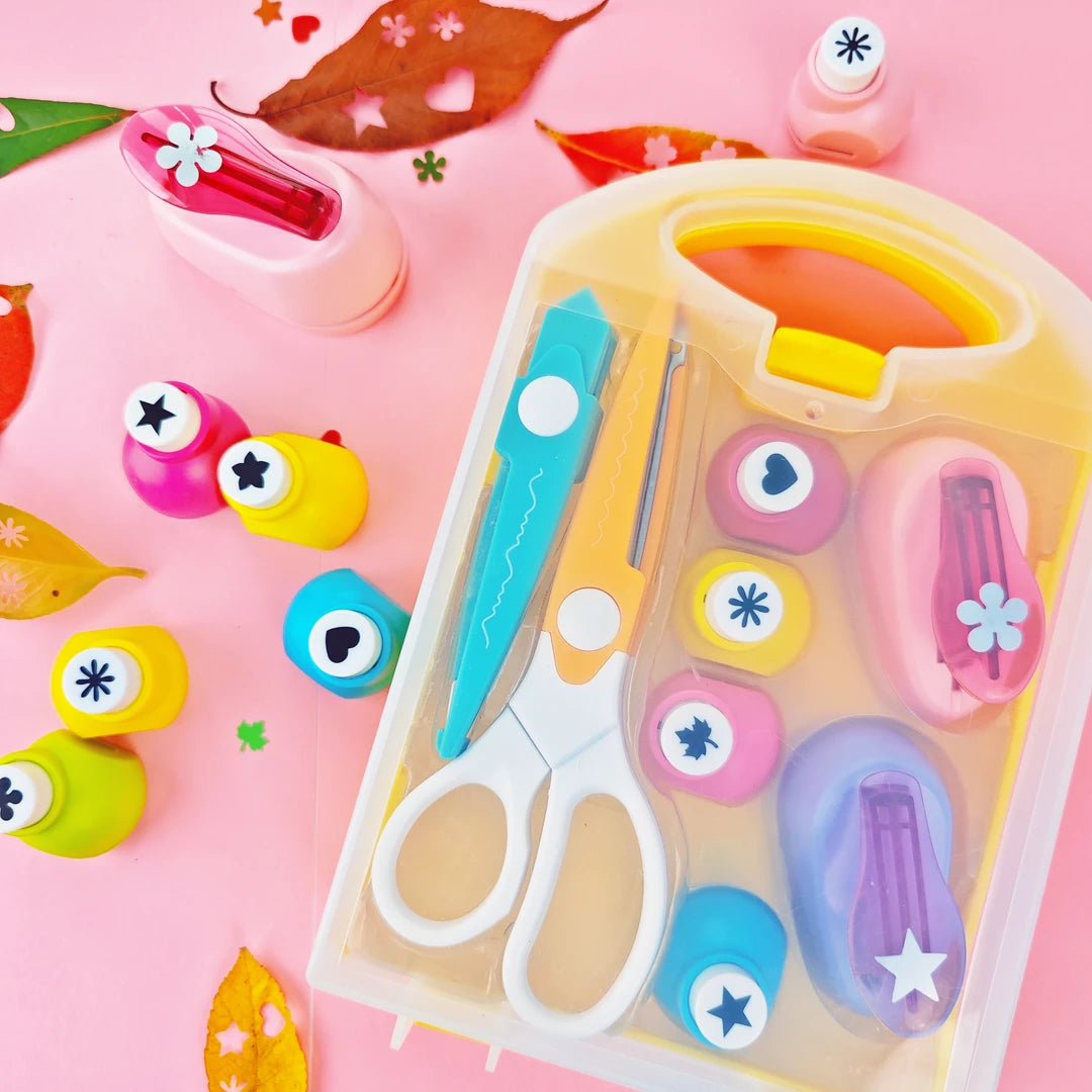🎨 40% RABATT! ✂️ Kreatives Bastelset mit Locher für Kinder – Sicher, Pädagogisch & Stundenlanger Kreativspaß 🧒
