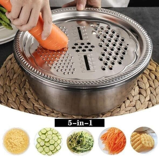 Frühlings-Sonderangebot: 35 % Rabatt-3-in-1-Multifunktionssieb-Set aus Edelstahl, inklusive Schüssel/Sieb/Schneider, ideal zum Waschen von Reis, Obst und Gemüse, unverzichtbar in jeder Küche