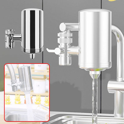 🔥Heißer Verkauf – 50 % Rabatt!🔥Installationsfreier Edelstahl-Wasserhahnfilter für den Haushalt