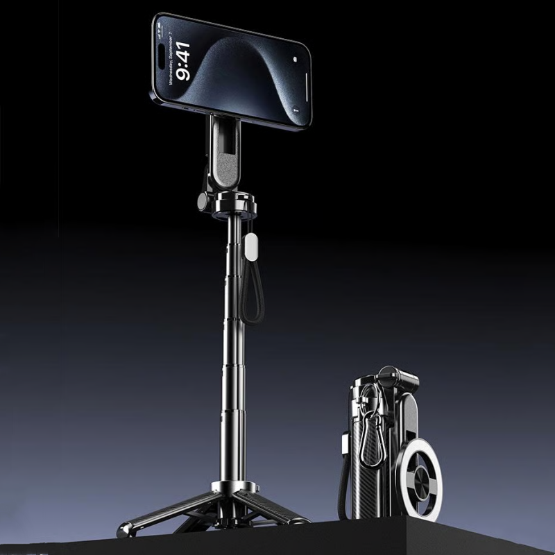 📢📅 50% Rabatt! Multifunktionaler magnetischer 4-in-1-Selfie-Stick ⚡🤳 360° Drehung + Stativ für Vlogs & Reisen