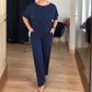 ✨ Elegantes 3-teiliges Set bestehend aus langem Cardigan, Oberteil und Hose💞