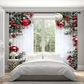🎅Weihnachtsangebot 🎄Weihnachtliche Fenstergardinen, 2-teiliges Set für Ihre Heimdekoration