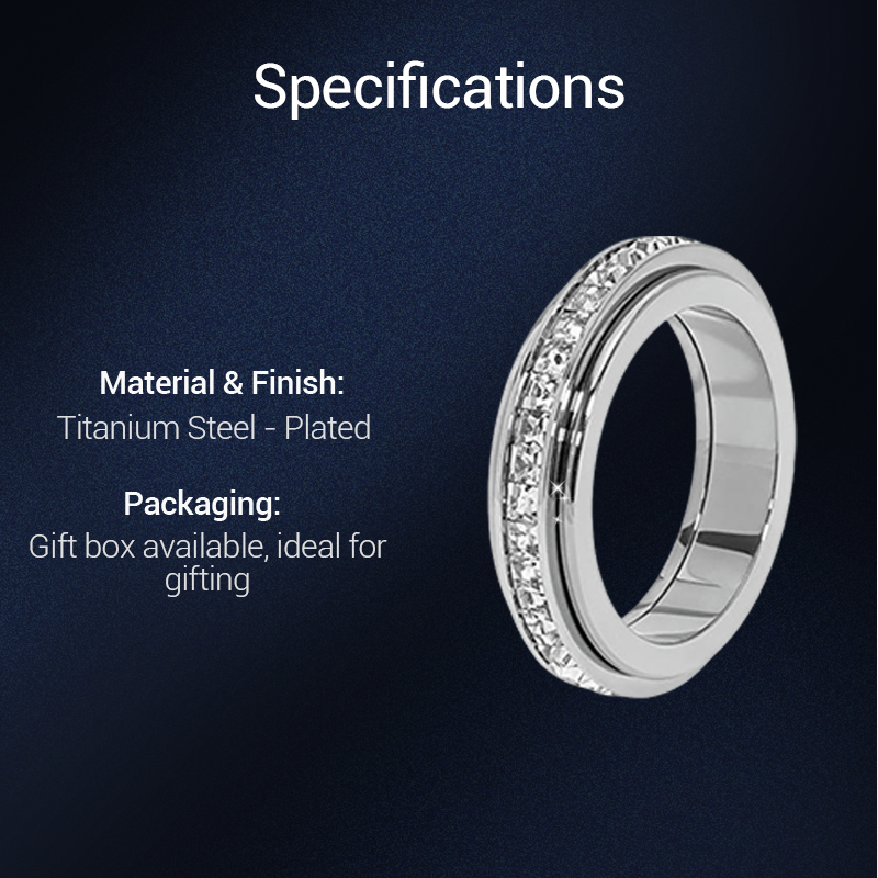💍💍Drehbarer Ring, plattiert mit 18-karätigem Roségold und Sternenhimmelmuster