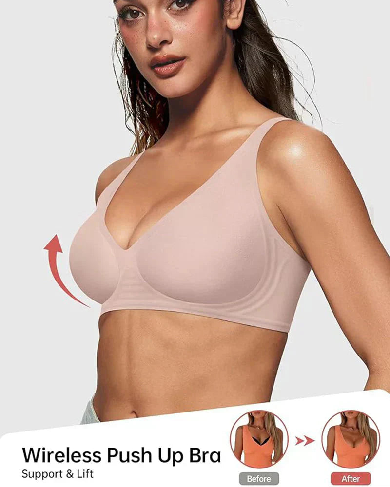 Frühjahrsaktion: 40 % Rabatt💕  der ultra-bequeme, drahtlose Damen-BH: nahtlos, Tief-V & Push-Up