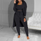 ✨ 50% RABATT! 🧶 Lässiges 3-teiliges Strickset – Cropped Top, Cardigan & Hose – Weich & Bequem, Modischer Layer-Look & Perfekte Passform 💞