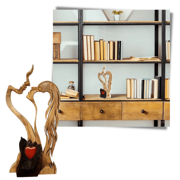 Holzschnitzerei in Herzform Dekoration