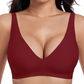 Nahtloser Push-up-BH mit tiefem V-Ausschnitt und ohne Bügel