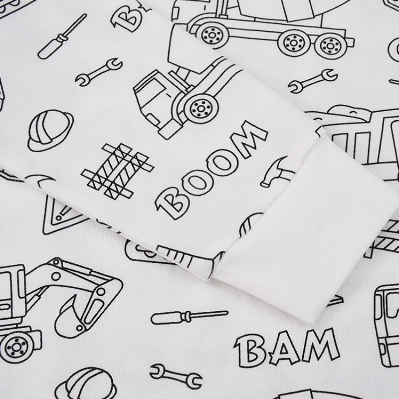 ✨ DIY-Cartoon-Pyjamas für Kinder – waschbarer Stoff für kreativen Spaß 🎨👧