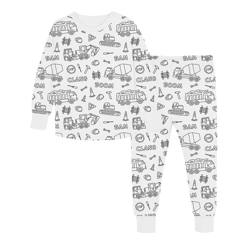 ✨ DIY-Cartoon-Pyjamas für Kinder – waschbarer Stoff für kreativen Spaß 🎨👧