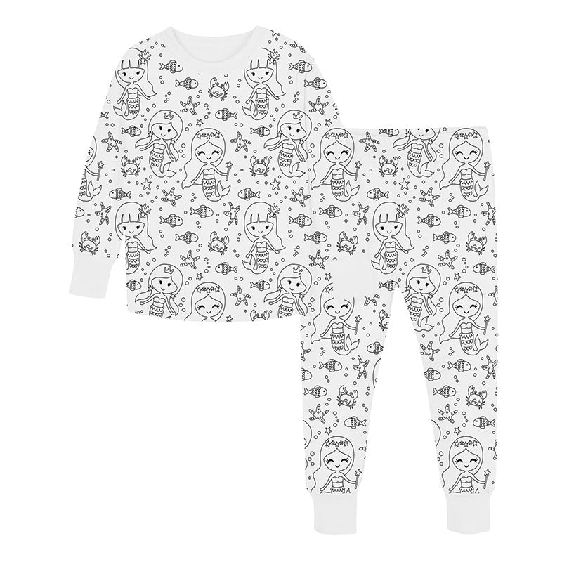 ✨ DIY-Cartoon-Pyjamas für Kinder – waschbarer Stoff für kreativen Spaß 🎨👧