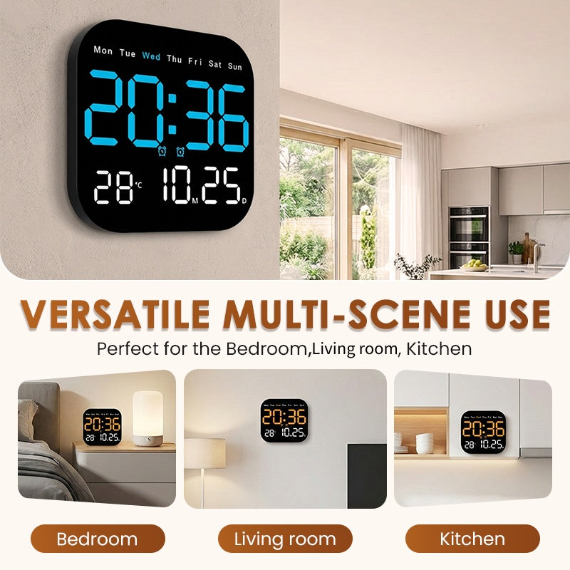 📱 Multifunktionaler Digitalwecker für Zuhause & Büro – Großes Display, USB-Ladefunktion & Einstellbare Helligkeit 🛏️