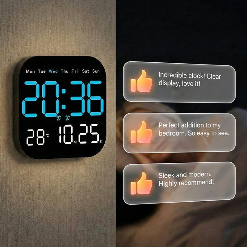 📱 Multifunktionaler Digitalwecker für Zuhause & Büro – Großes Display, USB-Ladefunktion & Einstellbare Helligkeit 🛏️