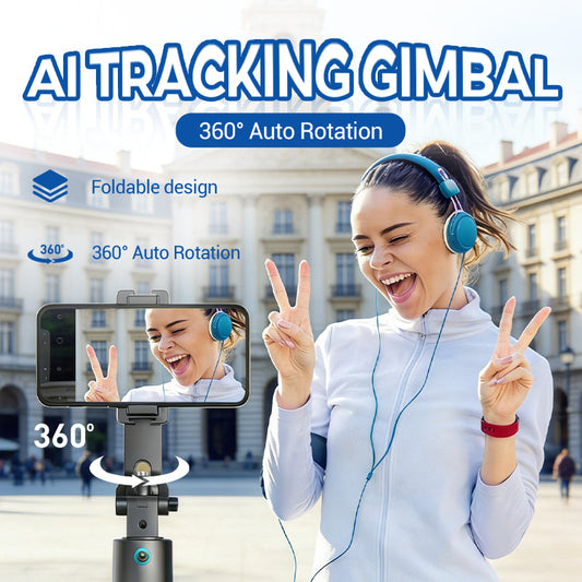 AI Tracking Gimbal with Dual Fill Lights