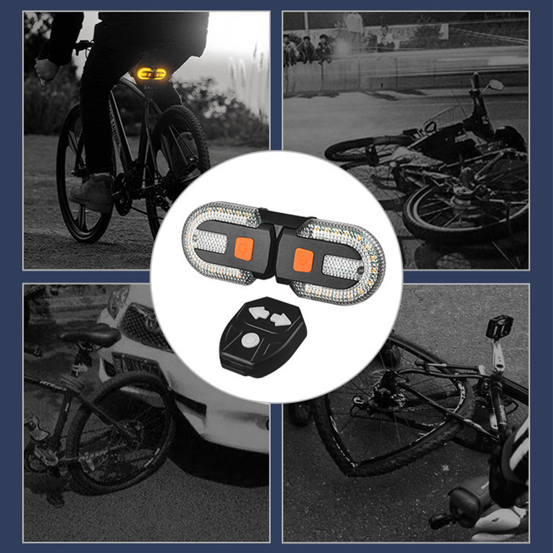 Fahrrad Rücklicht mit Blinker – USB Aufladbar, Kabellose Fernbedienung🚴‍♂️🔴