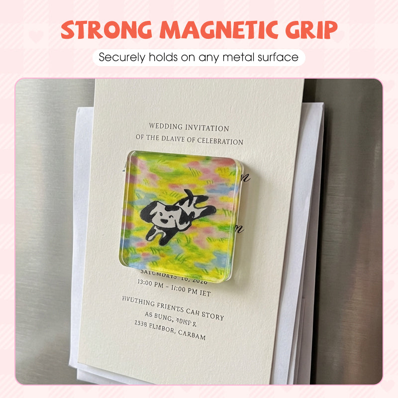 Klares Acryl-DIY-Kühlschrankmagnet-Set