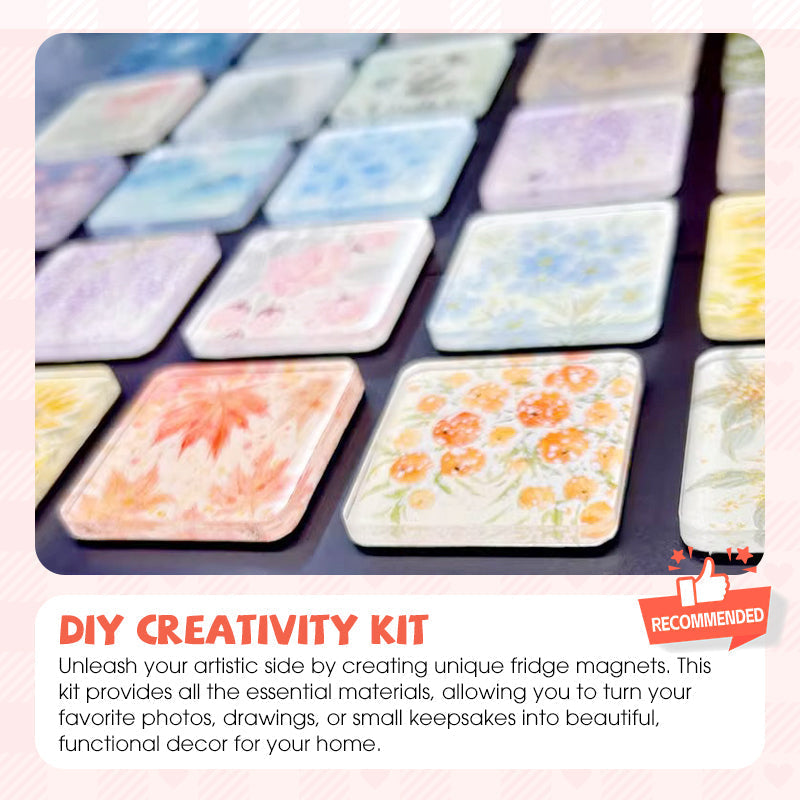 Klares Acryl-DIY-Kühlschrankmagnet-Set
