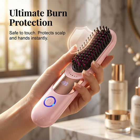 Temp Anti-Scald Ionic Hair Straightening Comb