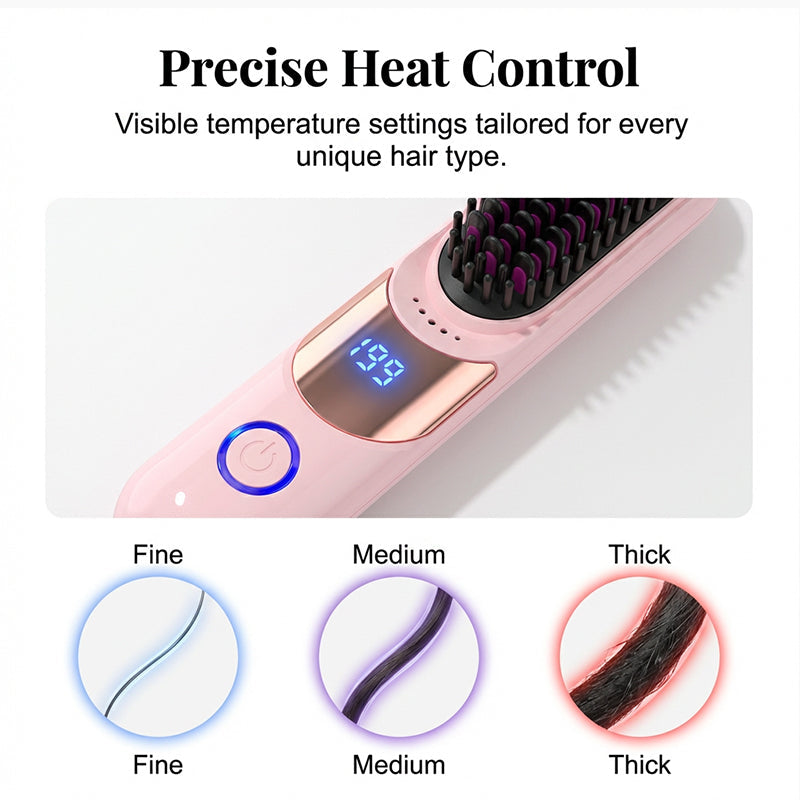 Temp Anti-Scald Ionic Hair Straightening Comb