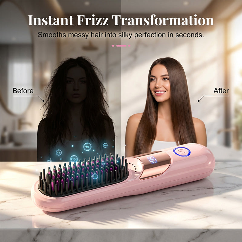 Temp Anti-Scald Ionic Hair Straightening Comb
