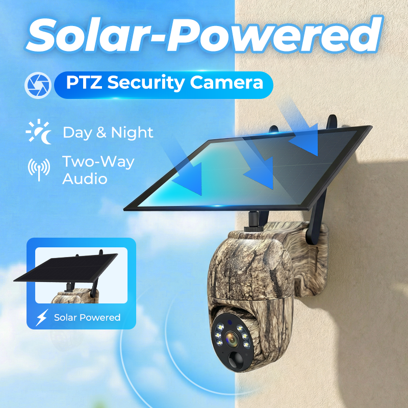 📹 50 % Rabatt für begrenzte Zeit! ☀️ Solarbetriebene PTZ-Kamera – 360°-Panorama, 4 Megapixel, wetterfest (IP66), mit Bewegungserkennung und Benachrichtigungen, keine monatlichen Gebühren, unterstützt Speicherkarten ✨