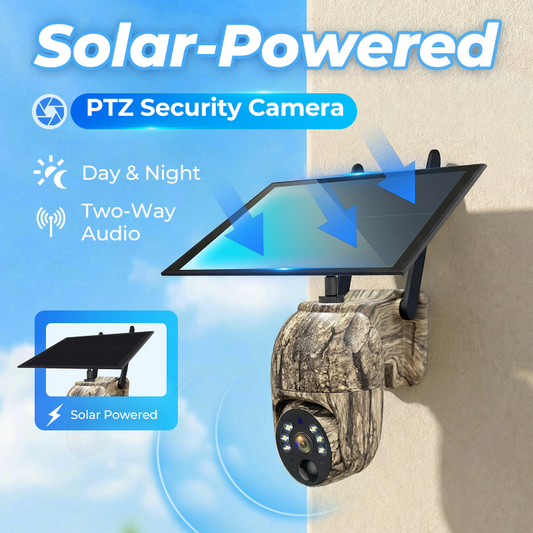 📹 50 % Rabatt für begrenzte Zeit! ☀️ Solarbetriebene PTZ-Kamera – 360°-Panorama, 4 Megapixel, wetterfest (IP66), mit Bewegungserkennung und Benachrichtigungen, keine monatlichen Gebühren, unterstützt Speicherkarten ✨