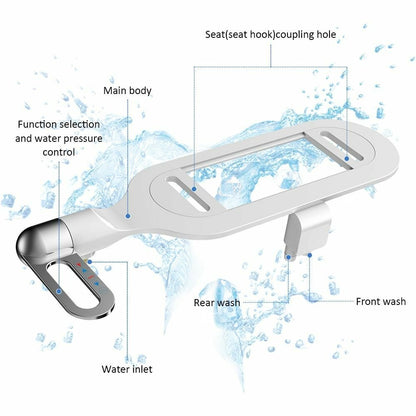 Frühjahrsaktion: 50 % Rabatt-Nichtelektrischer, hygienischer, selbstreinigender Bidet-Aufsatz für Toiletten mit Doppeldüse
