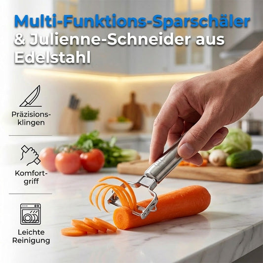 Muttertagsangebot-Multi-Funktions-Sparschäler & Julienne-Schneider aus Edelstahl