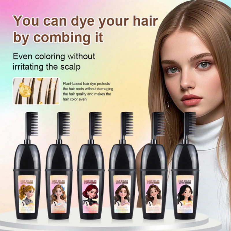 Muttertagsangebot🎁 2+1 GRATIS!! 💇‍♀️ 3-in-1 Haarfarbenkamm | Färben, Mischen & Auftragen in einem Schritt – Einfache Anwendung zu Hause