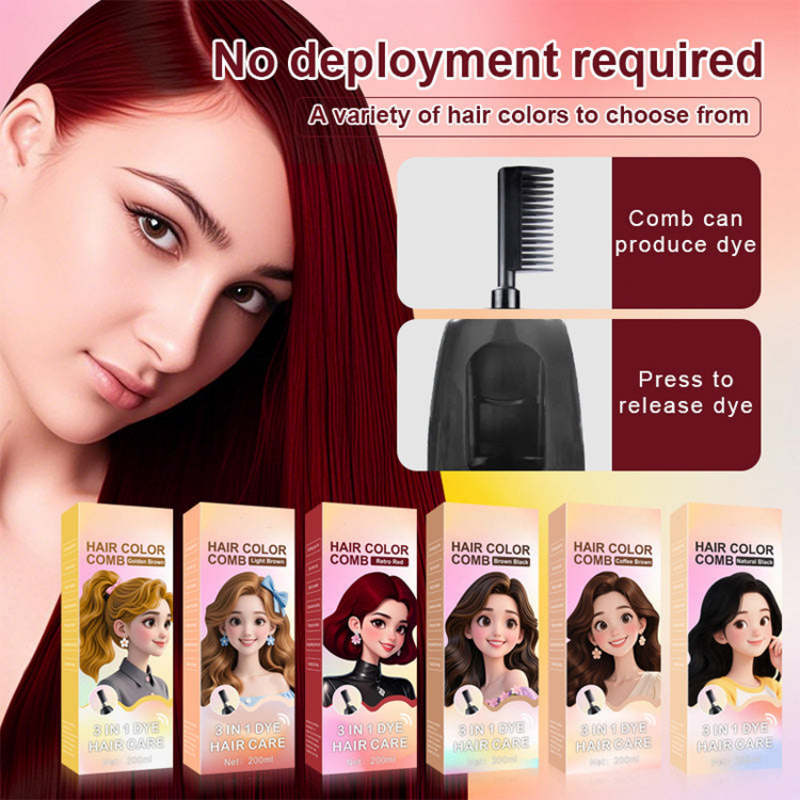 Muttertagsangebot🎁 2+1 GRATIS!! 💇‍♀️ 3-in-1 Haarfarbenkamm | Färben, Mischen & Auftragen in einem Schritt – Einfache Anwendung zu Hause